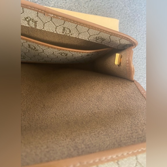 Vintage Dior Honeycomb Canvas Leather Crossbody Bag - Picture 3 of 13